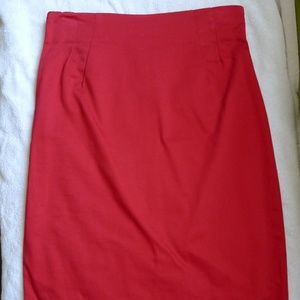 FOREVER21 Red Pencil Skirt Sz M Retro Pinup Modern